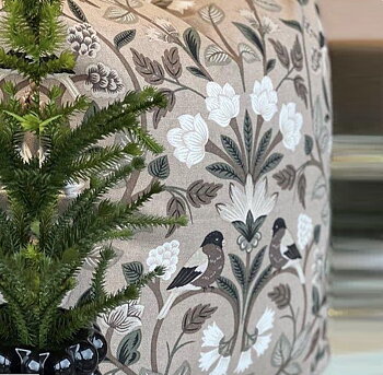 Kuddfodral Gammalsvensk beige grön lantlig stil Gårdsromantik
