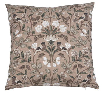 Kuddfodral Gammalsvensk beige grön lantlig stil Gårdsromantik