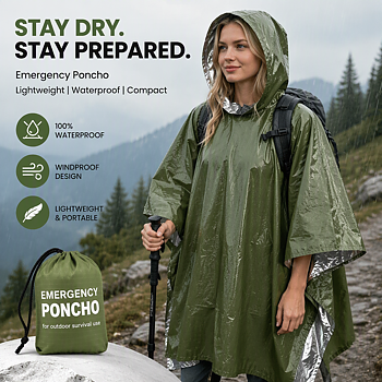 Isolerande poncho för nödsituationer
