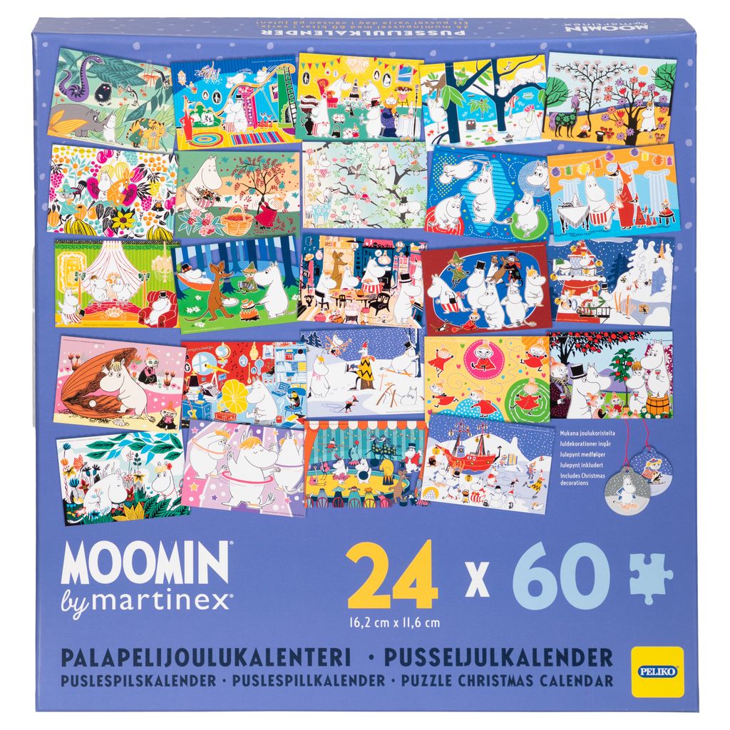 Mumin Pusseljulkalender / Adventskalender - 24x60 Bitar (24 st minipussel)  - 2