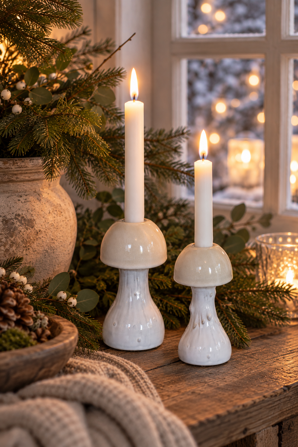 Candlestick Mushroom Beige - Large - 2