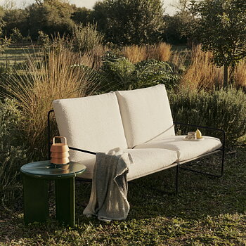 Desert 2-personers sofa, sort, Pure Bouclé, off-white, Ferm Living