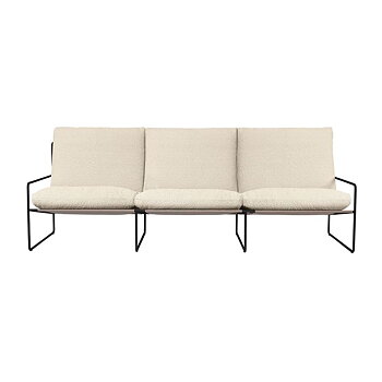 Desert 3-personers sofa, sort, Pure Bouclé, off-white, Ferm Living
