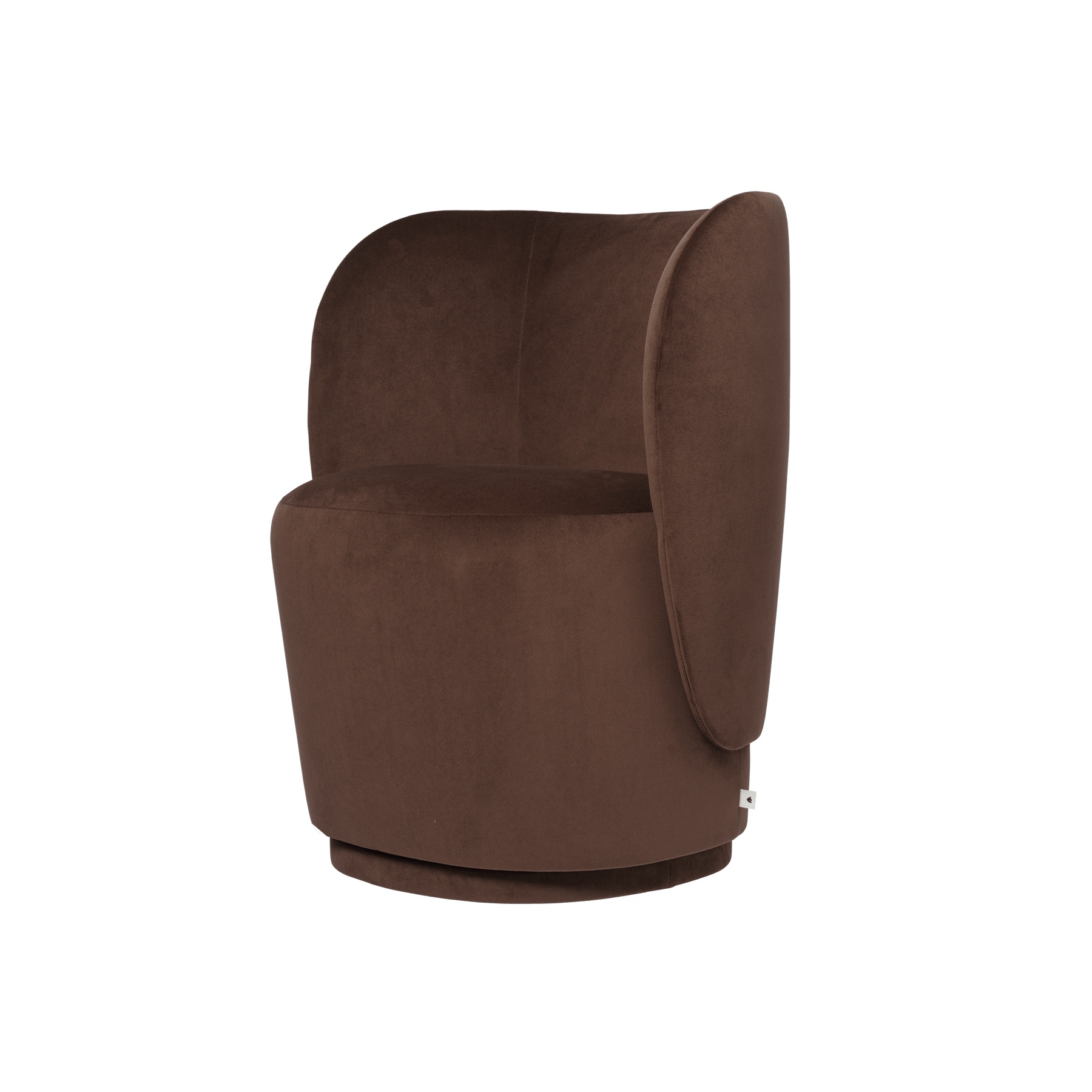 Rico klubbstol, svingbar, Rich Velvet, kaffefarge, Ferm Living