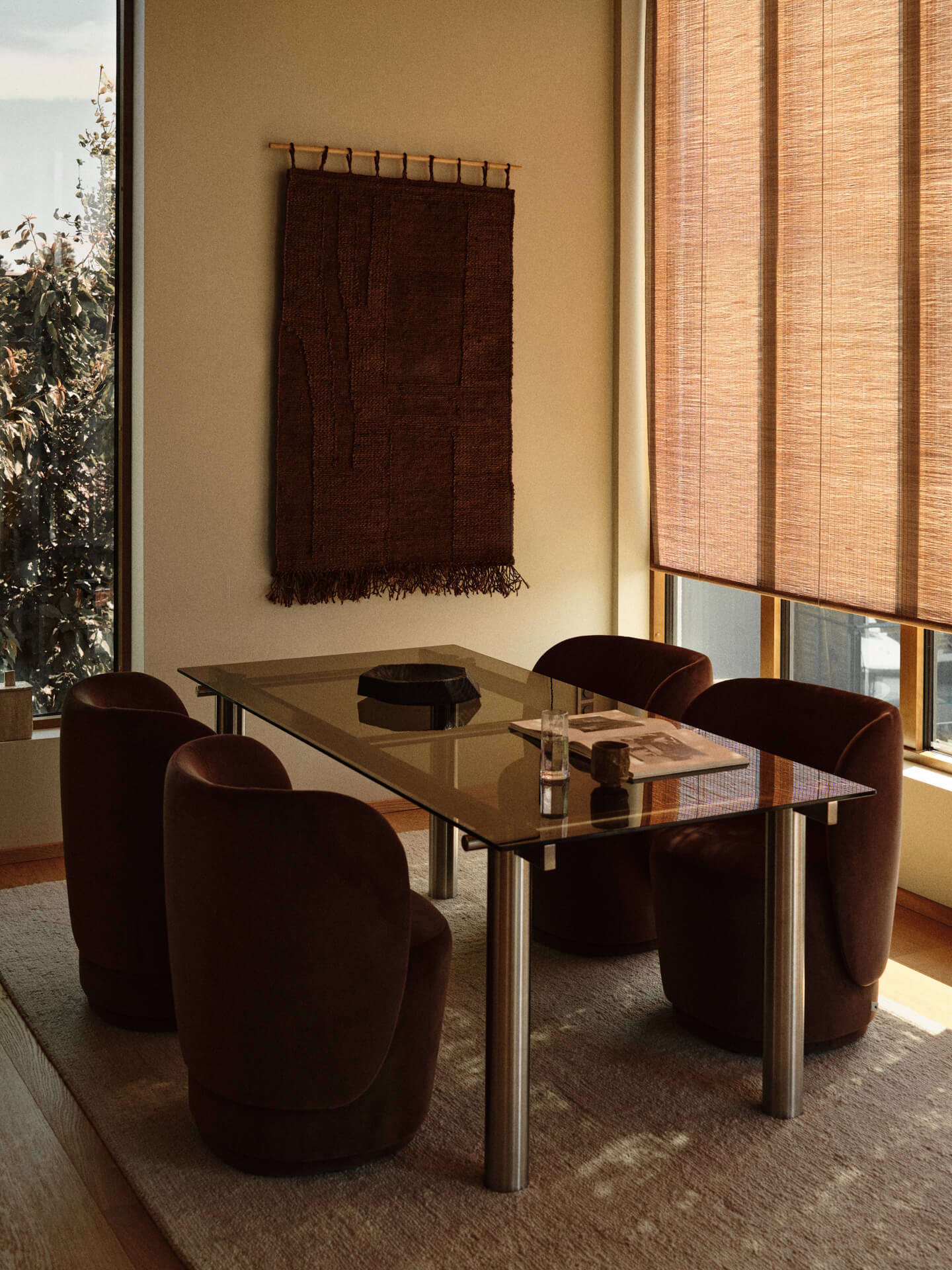 Rico klubbstol, svingbar, Rich Velvet, kaffefarge, Ferm Living - 3