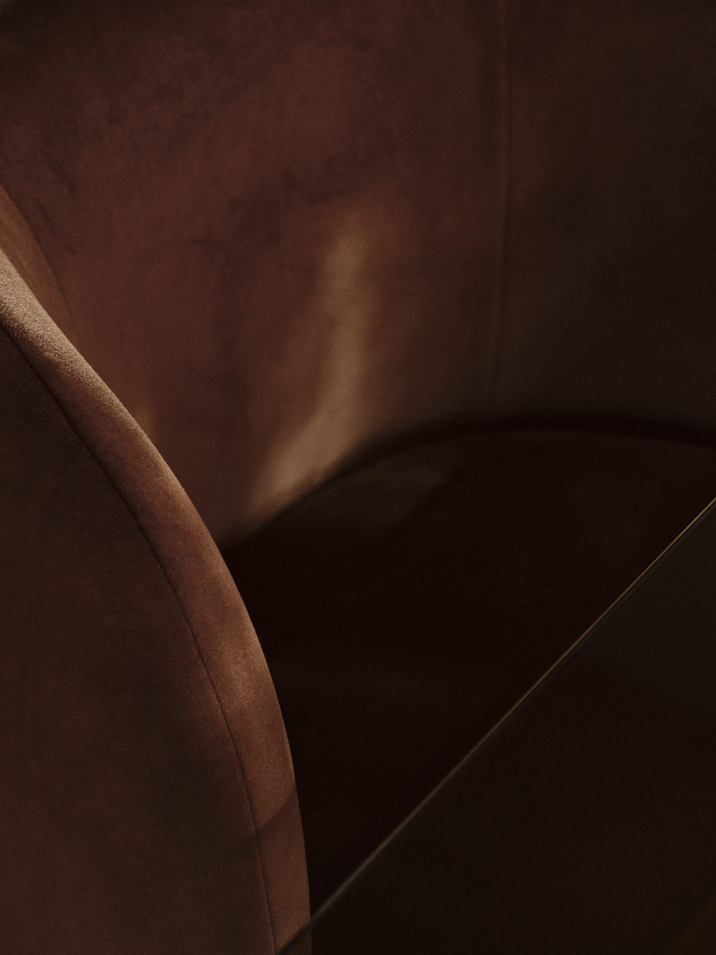 Rico klubbstol, svingbar, Rich Velvet, kaffefarge, Ferm Living - 4