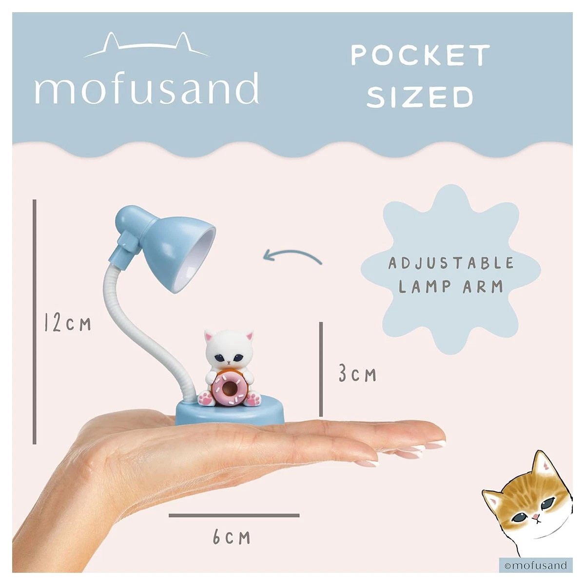 Mofusand Mini LED-lampa med Figur 12 cm - Laddningsbar - 9