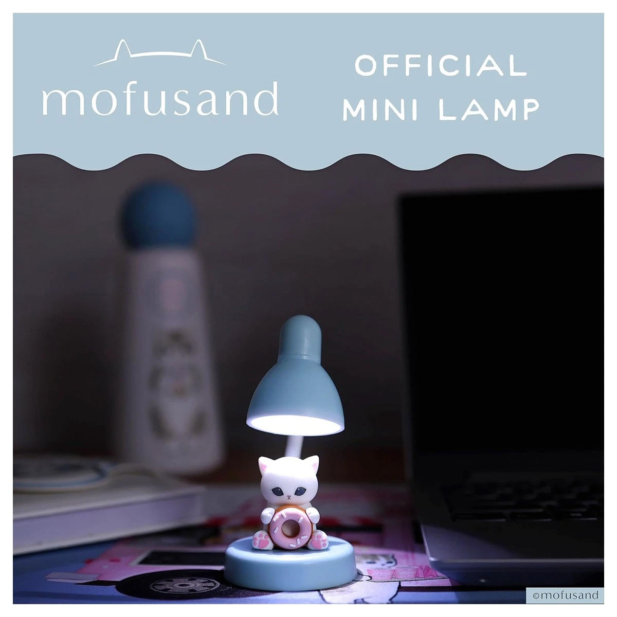 Mofusand Mini LED-lampa med Figur 12 cm - Laddningsbar - 3