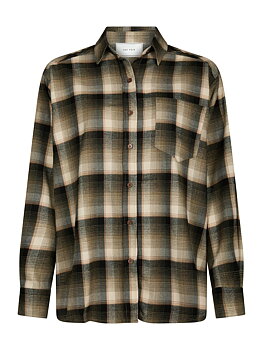 Dalma Flannel Check Shirt Army