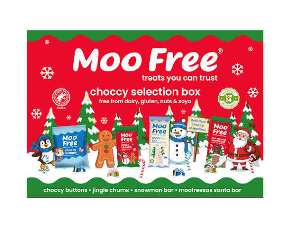 Chokladask selection box moo free