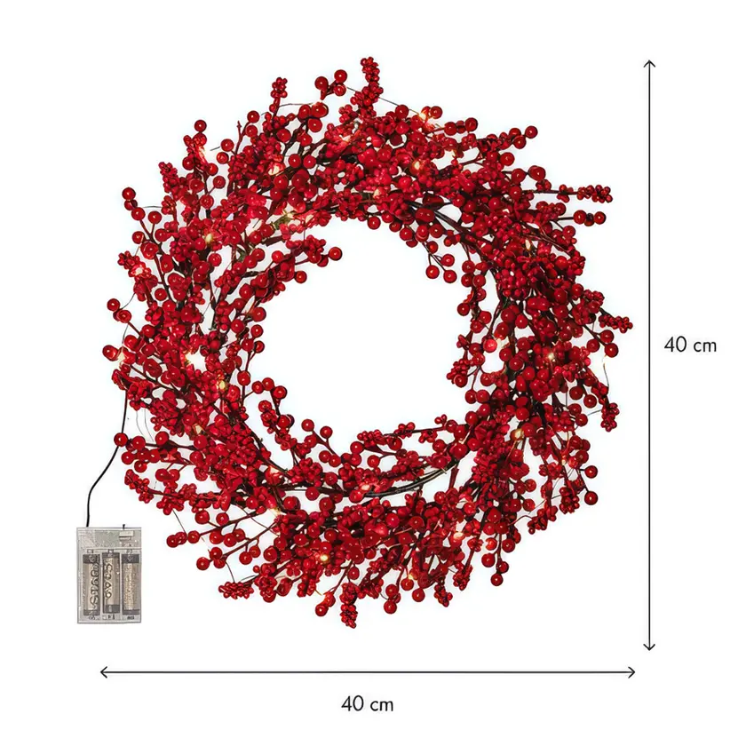 Krans Rosso Ø40cm Röd - 2