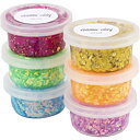 Glitter clay mixade färger, 6x20 ml