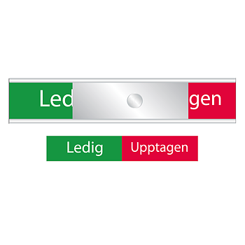 Statusskylt - Ledigt - Upptaget | grön/röd