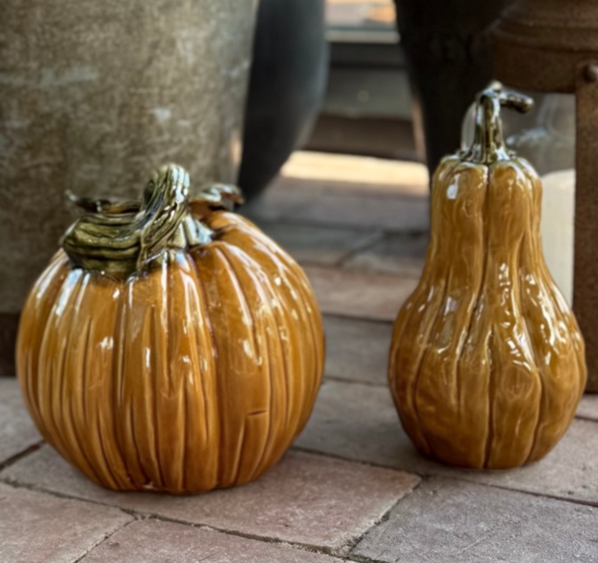 Pumpa i Porslin Orange L BLISS - 2