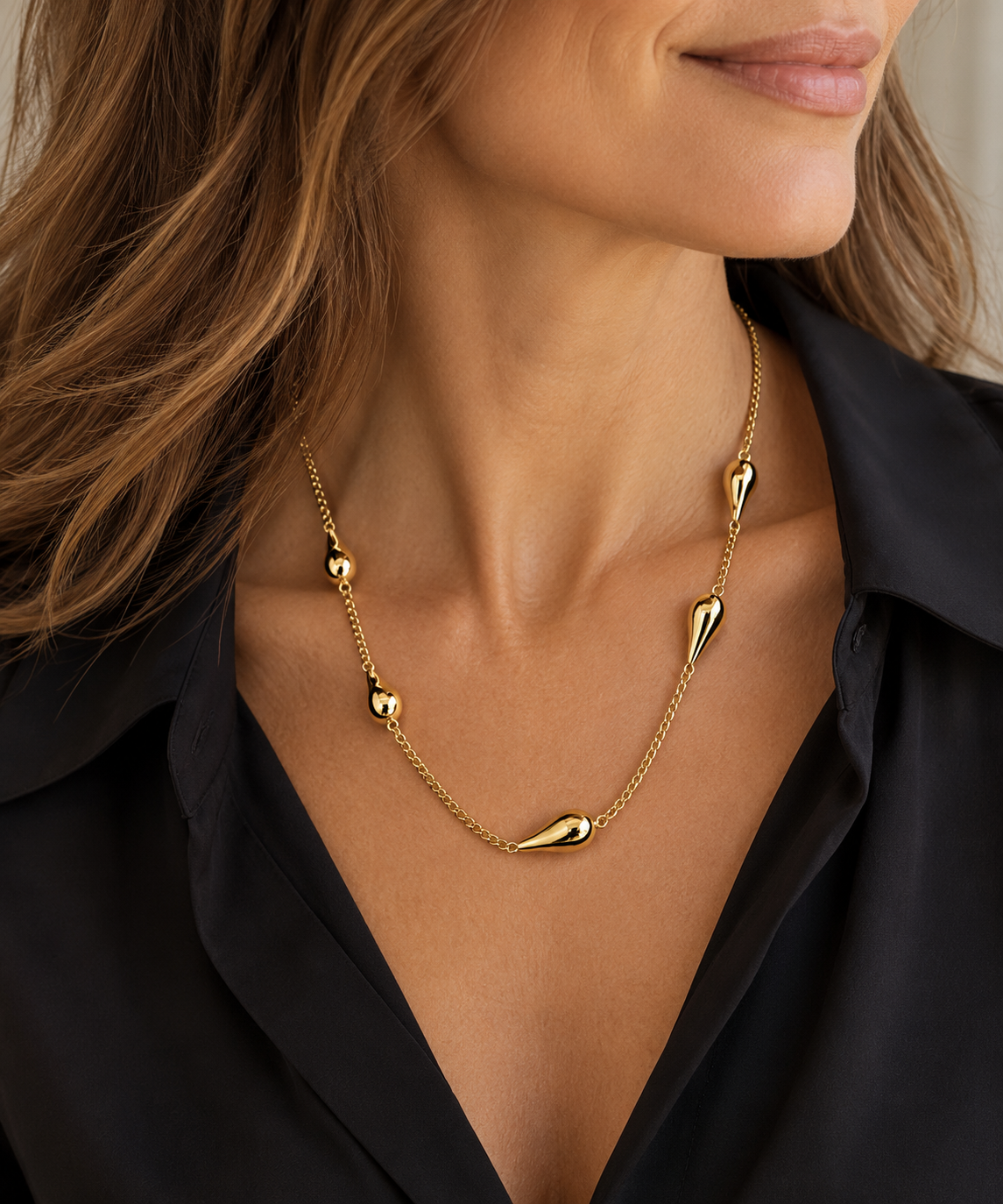 Rainfall Chain Halsband Guld