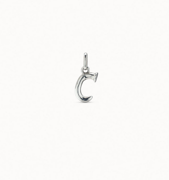 Medium C Initial Berlock - Silver
