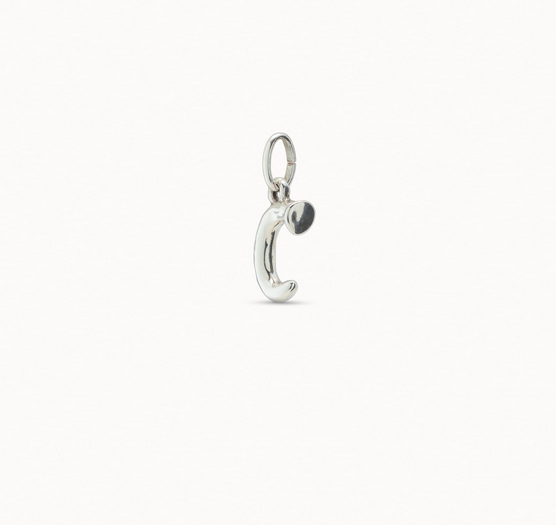 Medium C Initial Berlock - Silver