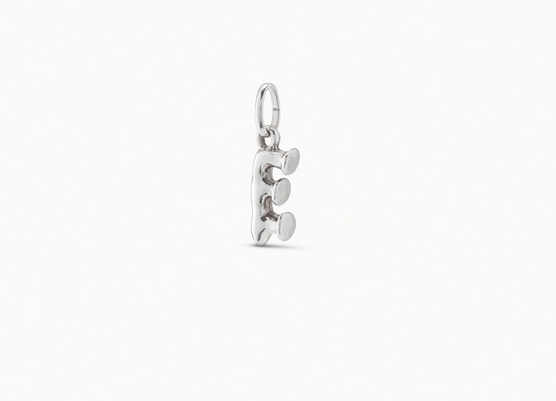 Medium E Initial Berlock - Silver