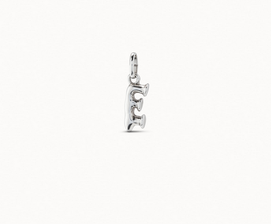Medium E Initial Berlock - Silver
