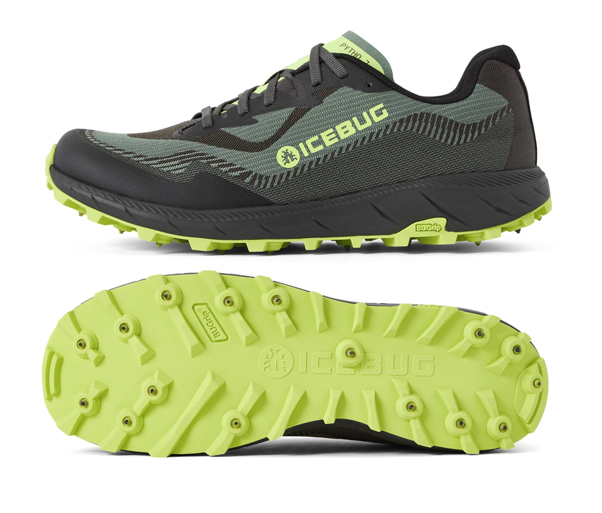 Icebug Pytho7 Womens BUGrip, LaurelGreen/GreenGlow
