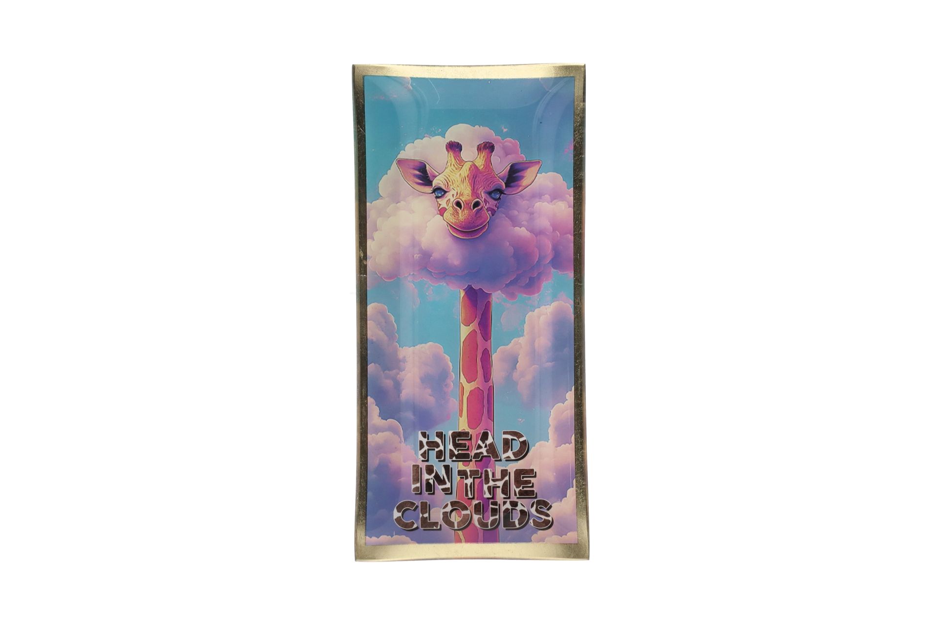 Glass plate "Head in the clouds"