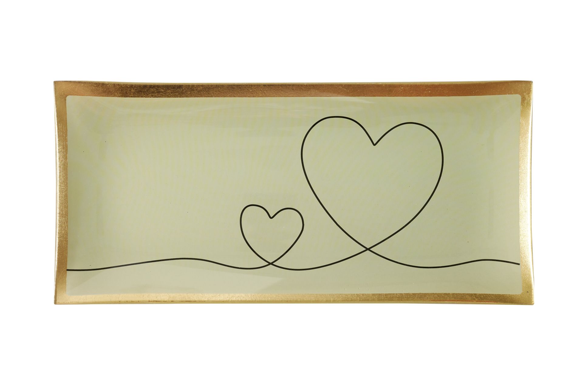 Glass plate "Hearts"