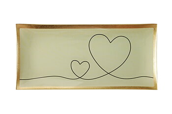 Glass plate "Hearts"