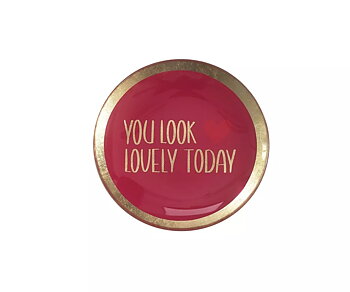 Glass plate "You look lovely today"