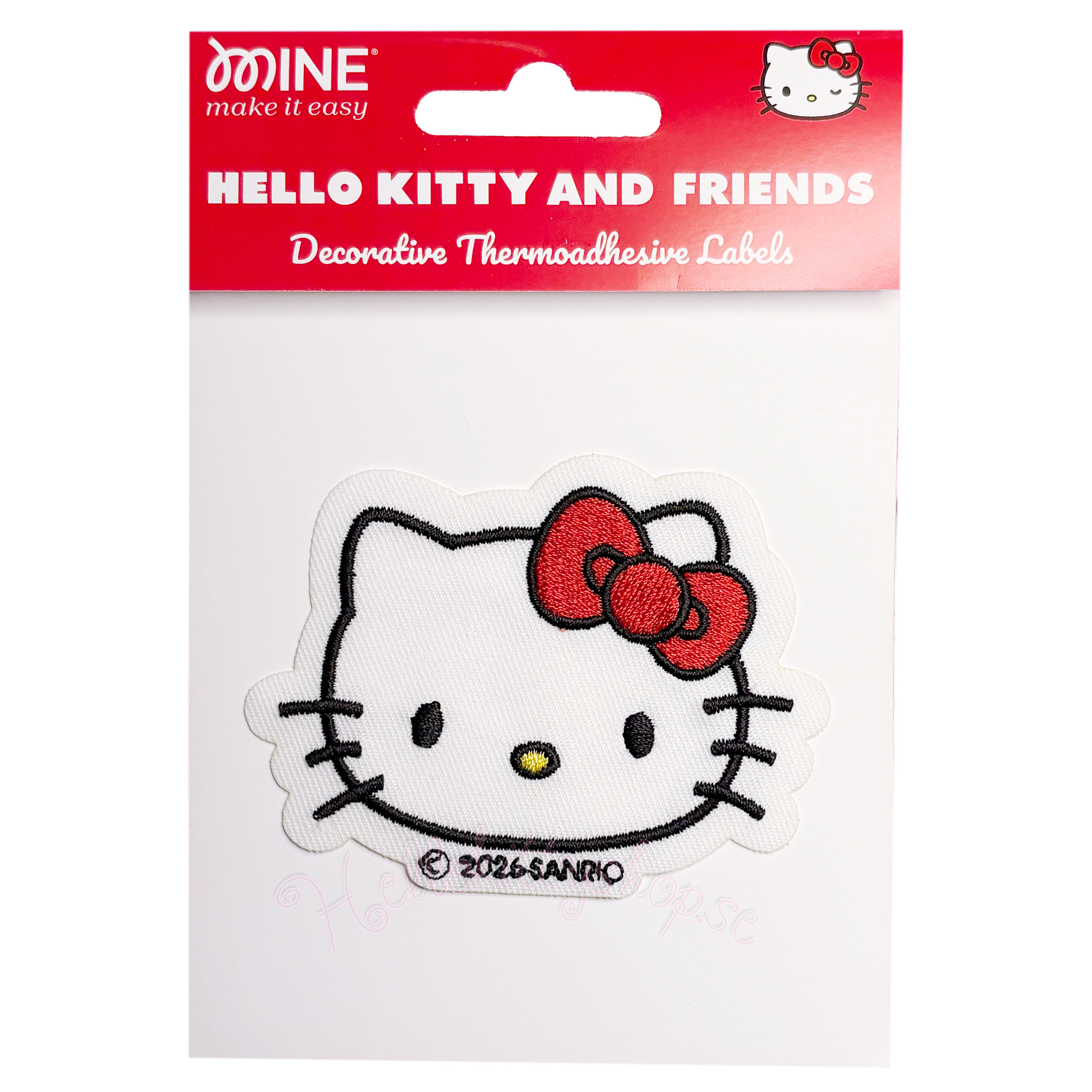 Hello Kitty Broderat Tygmärke - 7,5 x 5,5 cm