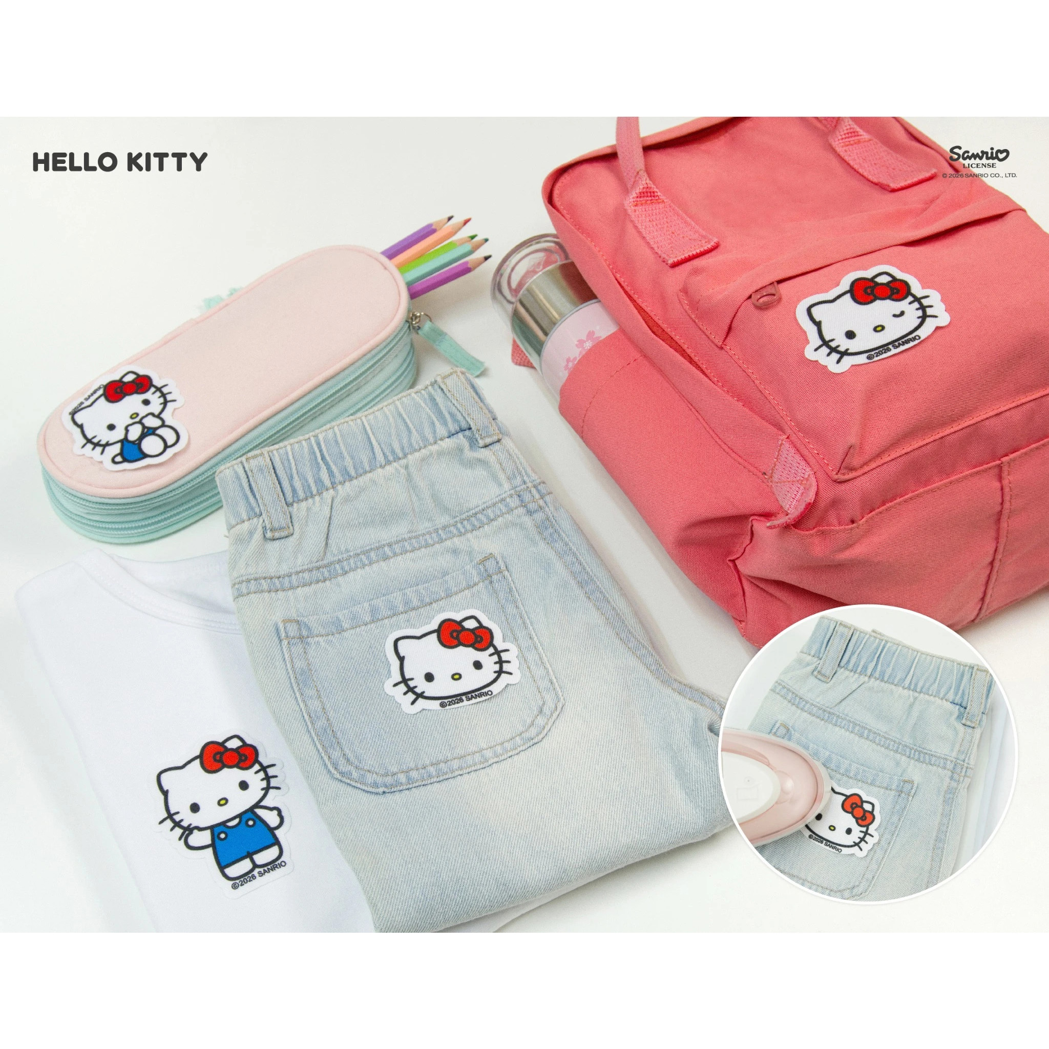 Hello Kitty Tygmärken - 7,5 cm - 4