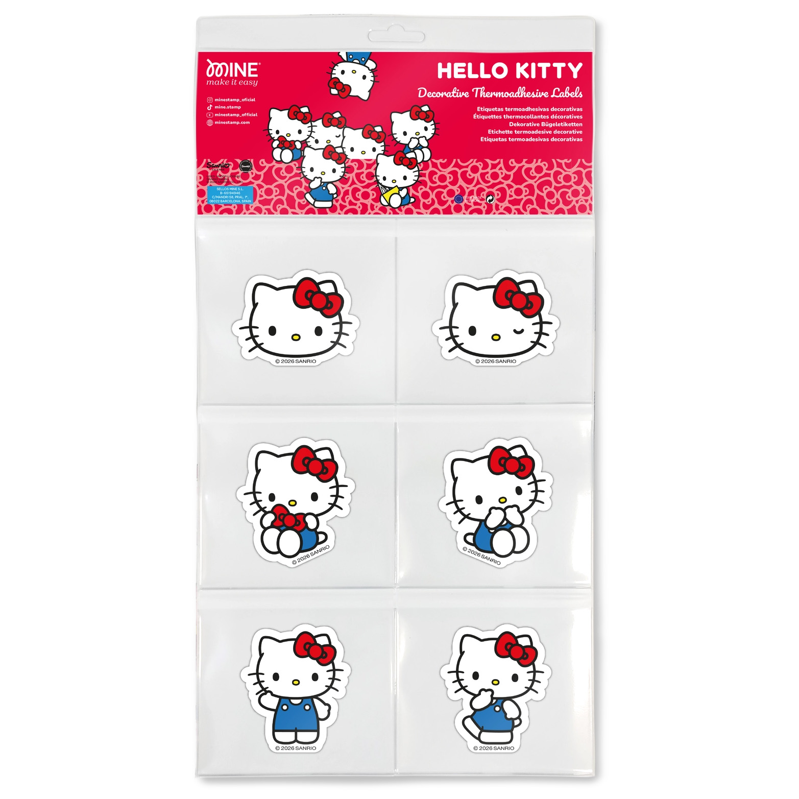 Hello Kitty Tygmärken - 7,5 cm - 3