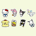 Hello Kitty and Friends Tygmärken - 7 cm