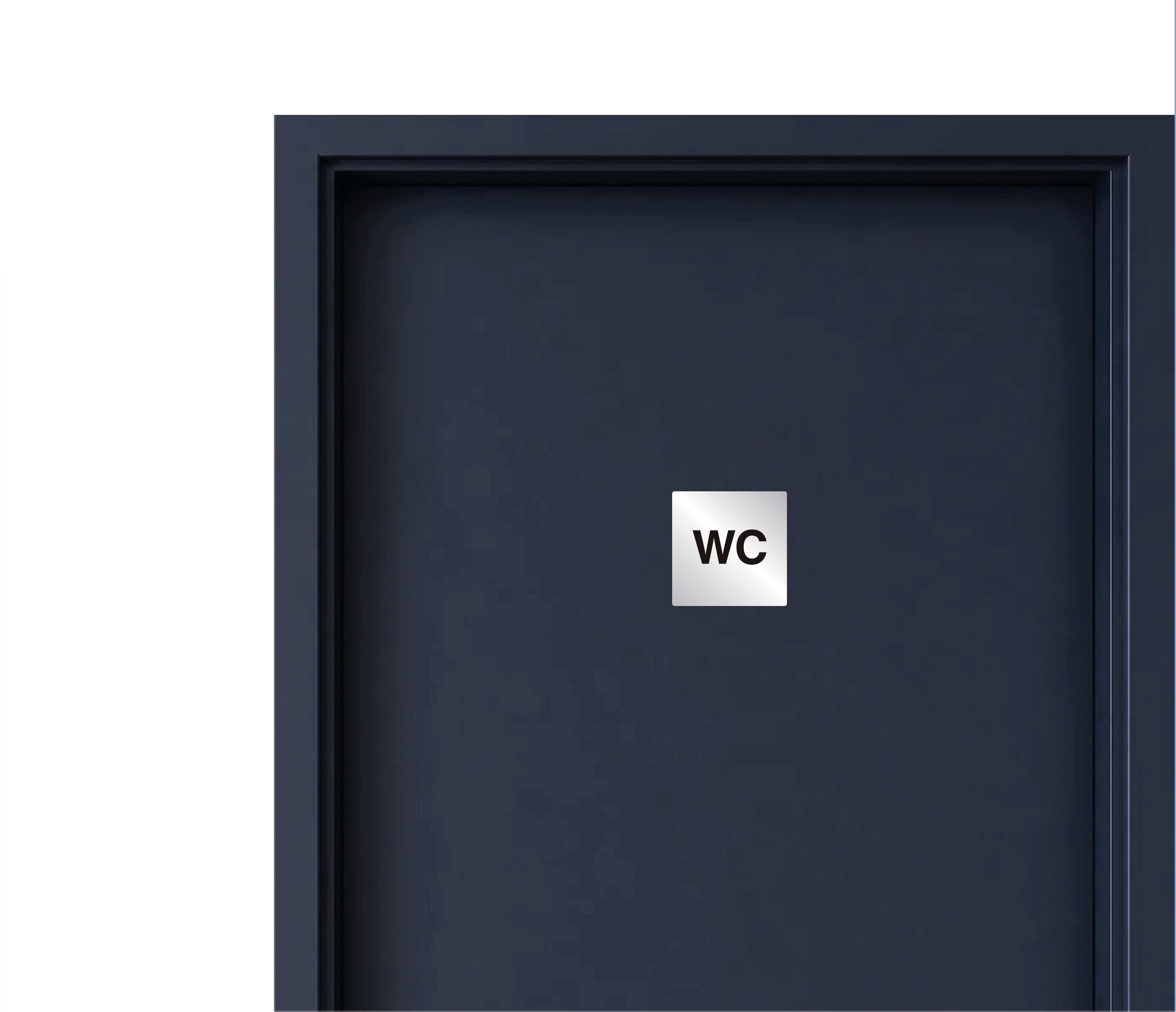 WC– klassisk skylt i eloxerad aluminium - 2