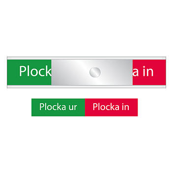 DiskmaskinsskyltPlocka in- Plocka ur| Statusskylt Grön/Röd