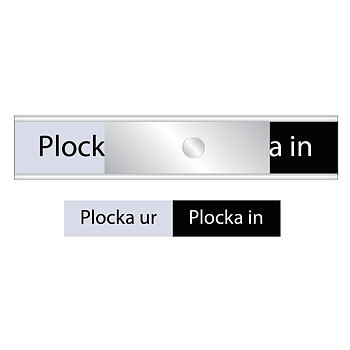 DiskmaskinsskyltPlocka in- Plocka ur| Statusskylt Grå/Svart