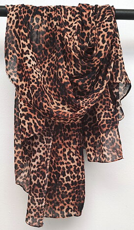 Leopard supermjuk fashionscarf