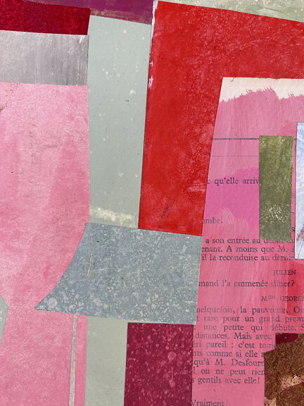 Collage "Paris" av Maria C Bernhardsson. Orginal utan ram. 70x50cm.