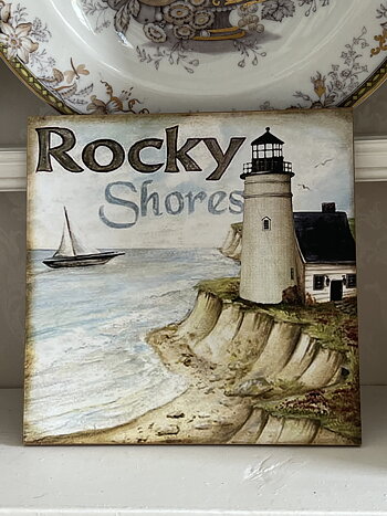 LITEN TRÄTAVLA - ROCKY SHORES