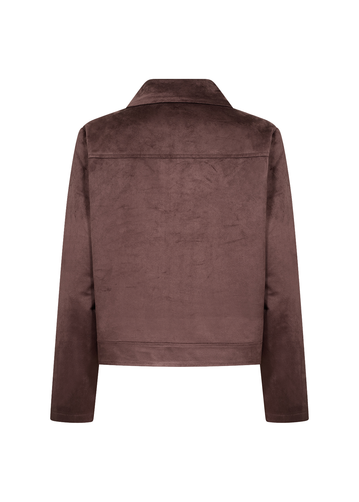 SC-HAJRA 1 Jacket Brun Kort Jacka i Mockaimitation