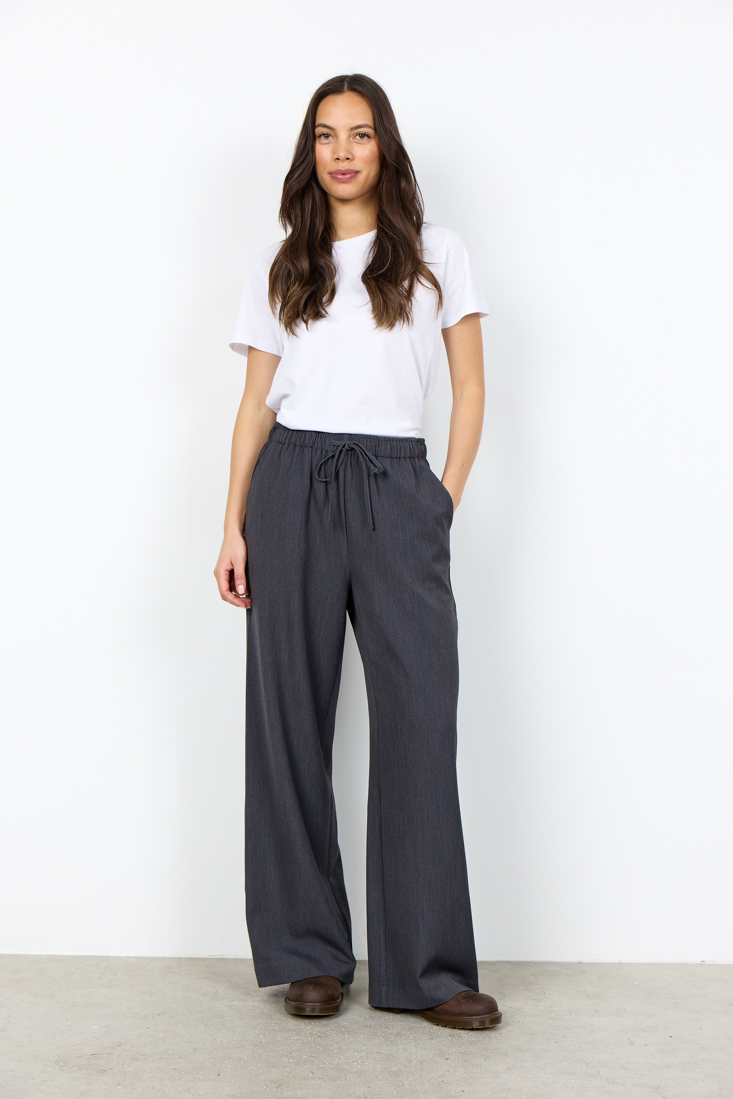 SC-ANN 5-C Pants Mörkgrå Vid Byxa