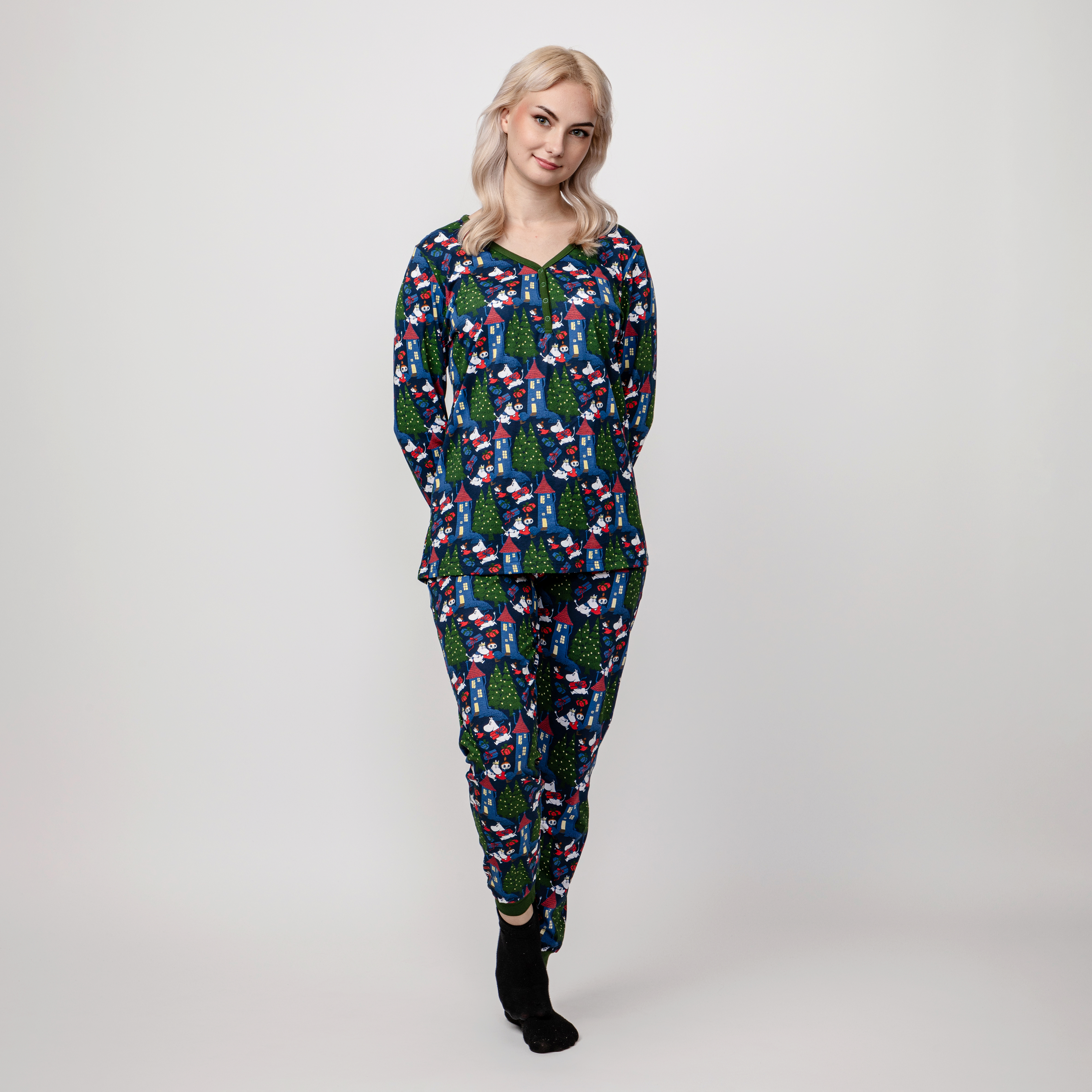 Pyjamas Mumin Rusch Dam - Mörkblå - 2