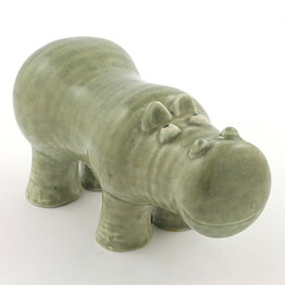 Lisa Larson (Large Zoo 1965) Honest Hippo (Green) 18/9 cm (3)