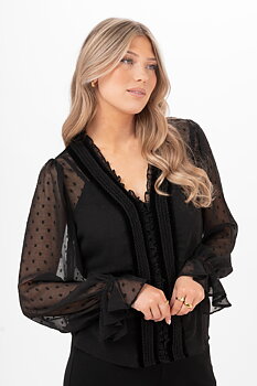 Capri Collection Whitney Blouse Black