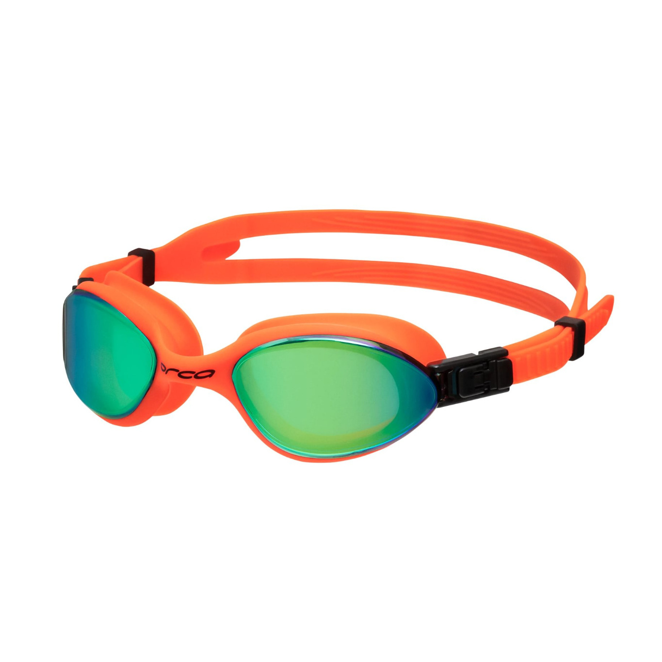 ORCA Killa 180 Swimming Goggles - Orange - Mirrored Lenses