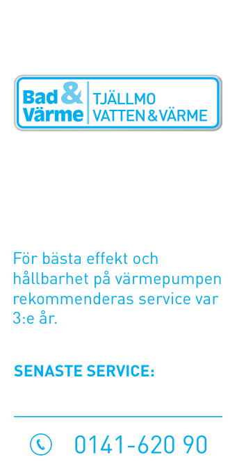 Servicelapp för värmepumpar 200stycken - 2