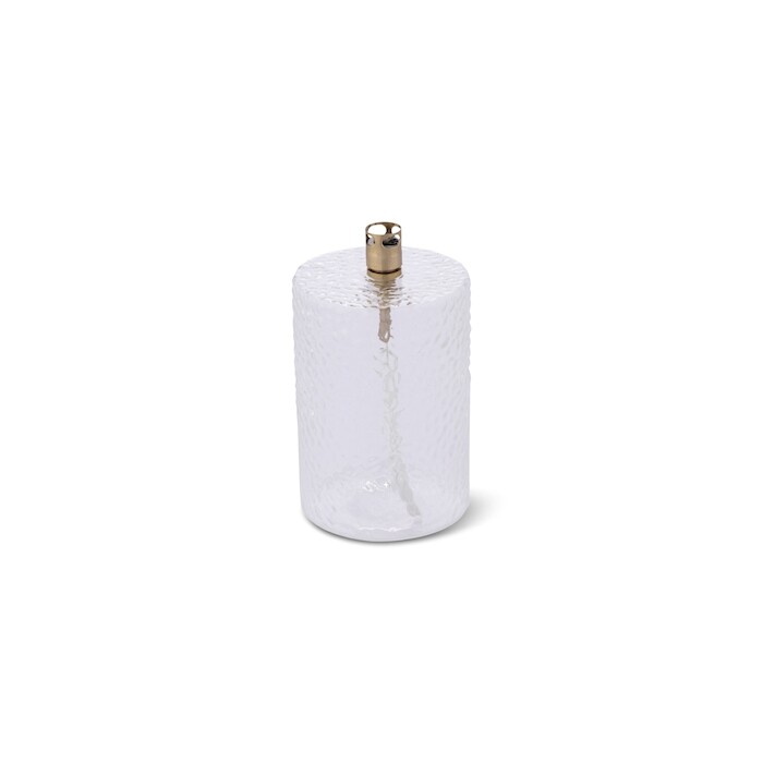 Hammered glass oil lamp – Straight – Brass – 14 cm - 2