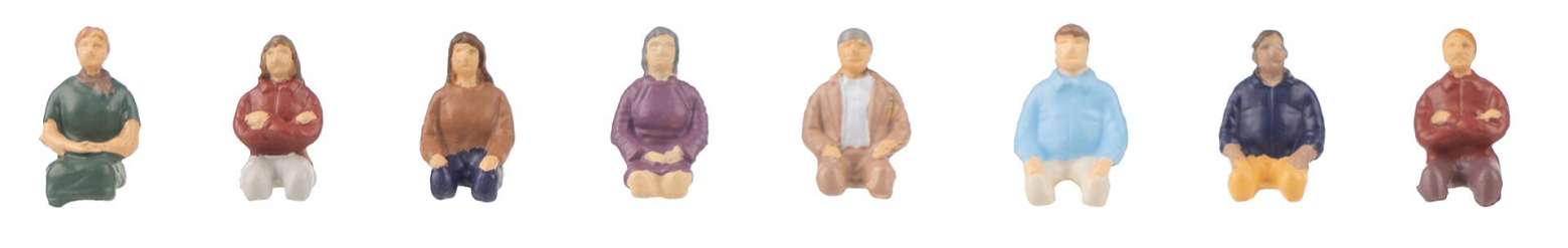 Sitting people, without legs