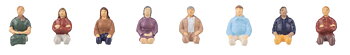Sitting people, without legs