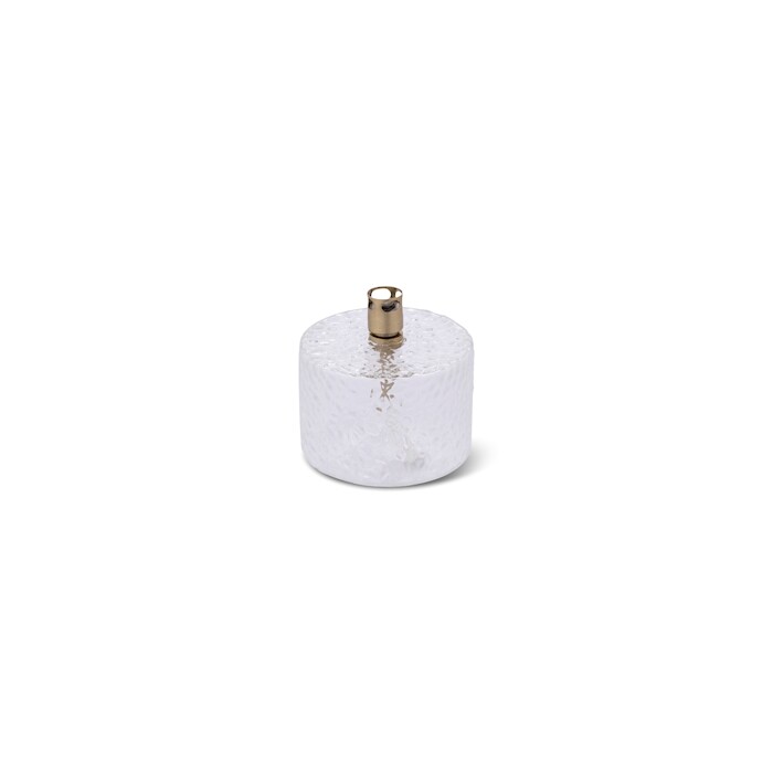Hammered glass oil lamp – Straight – Brass – 5 cm - 2