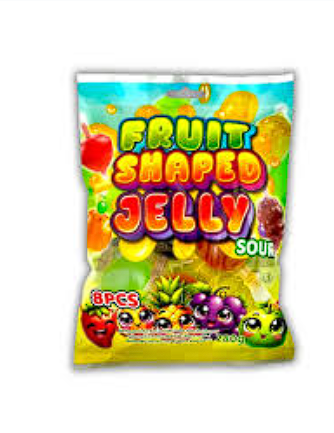 Fruit Shaped Jelly Sour 8 pezzi 280 g